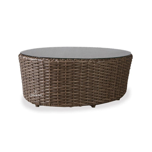Lloyd Flanders Largo Oval Cocktail Table All Weather Wicker Furniture