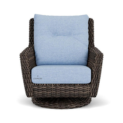 Largo High Back Swivel Rocker Lounge Chair All Weather Wicker Outdoor Accent Chairs LOOMLAN By Lloyd Flanders