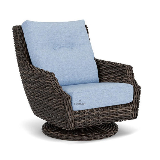 Lloyd Flanders Largo High Back Swivel Rocker Lounge Chair Wicker