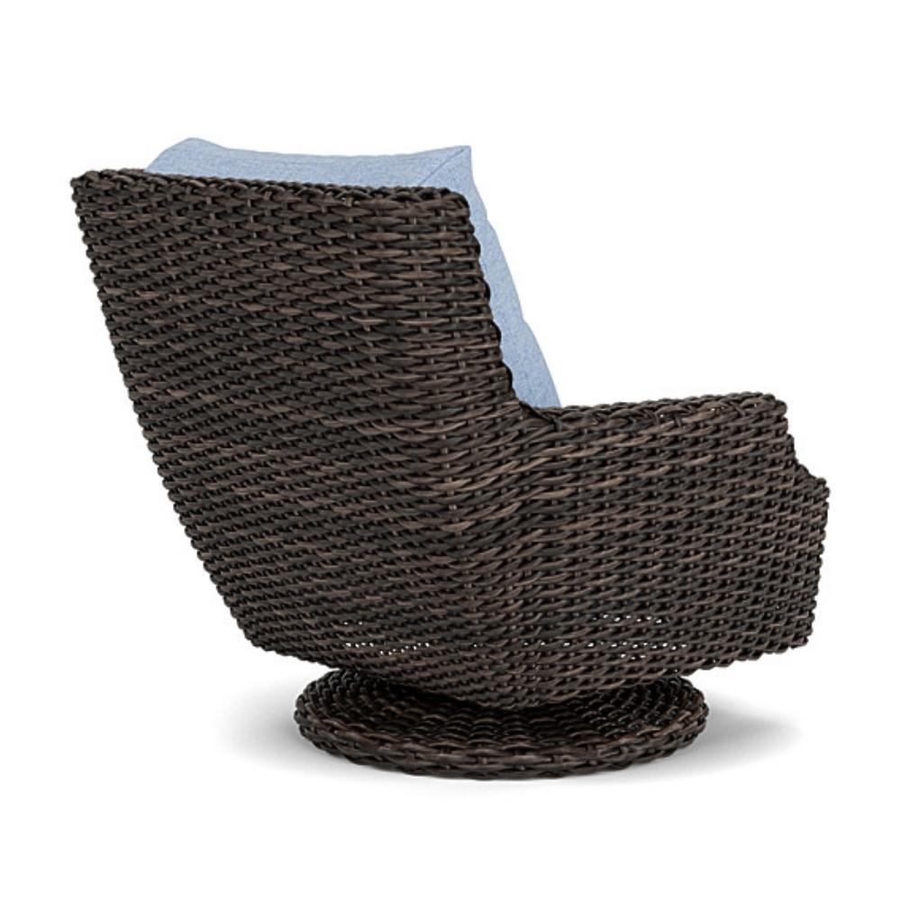 Largo High Back Swivel Rocker Lounge Chair All Weather Wicker Outdoor Accent Chairs LOOMLAN By Lloyd Flanders