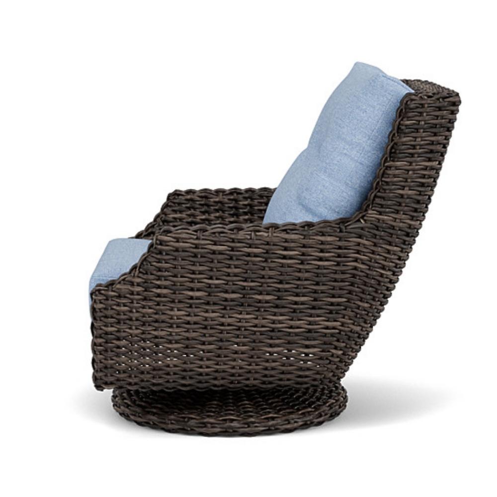 Largo High Back Swivel Rocker Lounge Chair All Weather Wicker Outdoor Accent Chairs LOOMLAN By Lloyd Flanders