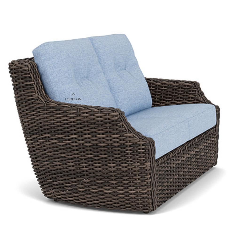 Largo Loveseat All Weather Wicker Furniture Made in USA Outdoor Sofas & Loveseats LOOMLAN By Lloyd Flanders