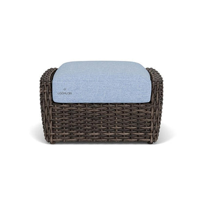 Largo Ottoman All Weather Wicker Furniture Made in USA Outdoor Ottomans LOOMLAN By Lloyd Flanders
