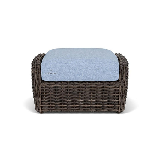 Lloyd Flanders Largo Ottoman All Weather Wicker Furniture Made USA