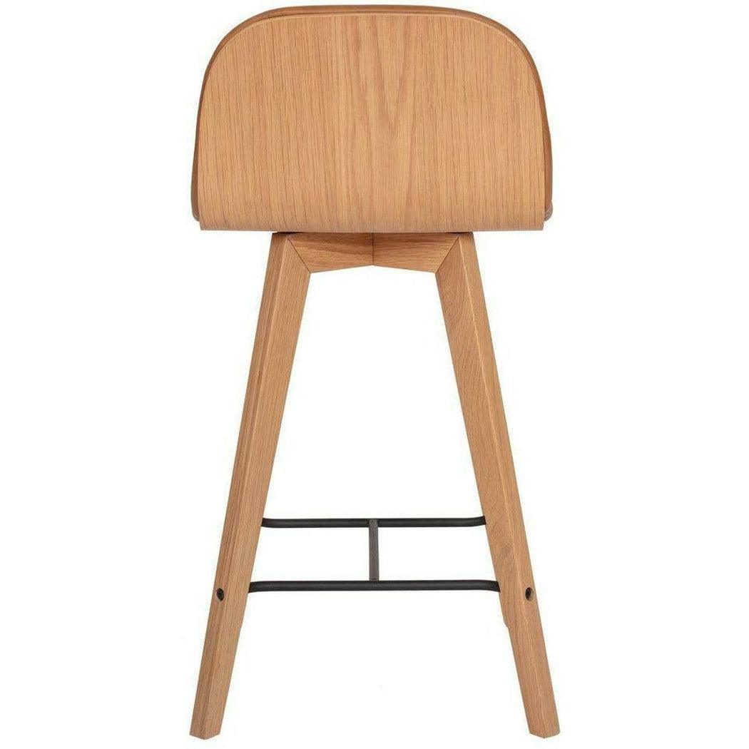 Leather Counter Stool Tan Brown Scandinavian Counter Stools LOOMLAN By Moe's Home