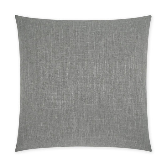 Lena Grey Beach Solid Grey Large Throw Pillow With Insert Throw Pillows LOOMLAN By D.V. Kap