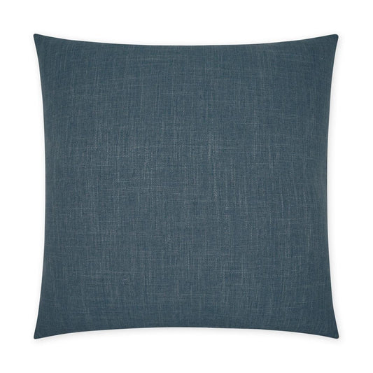 Lena Ocean Beach Solid Blue Slate Large Throw Pillow With Insert Throw Pillows LOOMLAN By D.V. Kap