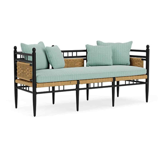 Low Country 3-Seat Garden Bench Premium Wicker Furniture Outdoor Benches LOOMLAN By Lloyd Flanders