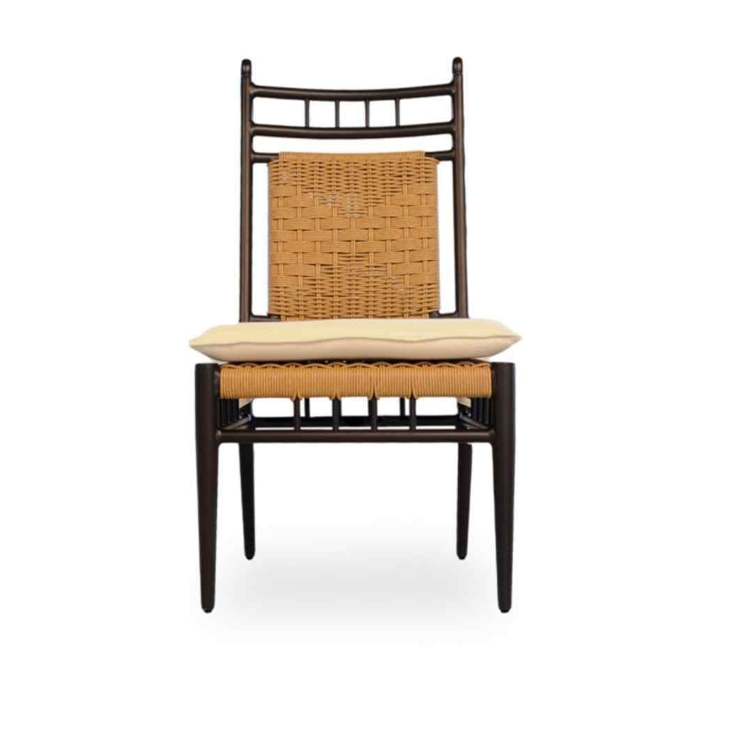 Low Country Armless Dining Chair Premium Wicker Furniture Outdoor Dining Chairs LOOMLAN By Lloyd Flanders