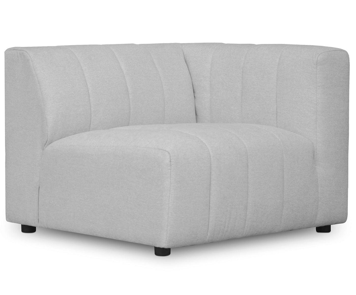 Lyric Classic Light Grey 5-piece L-Shaped Modular Sectioanl Sofa Modular Sofas LOOMLAN By Moe's Home