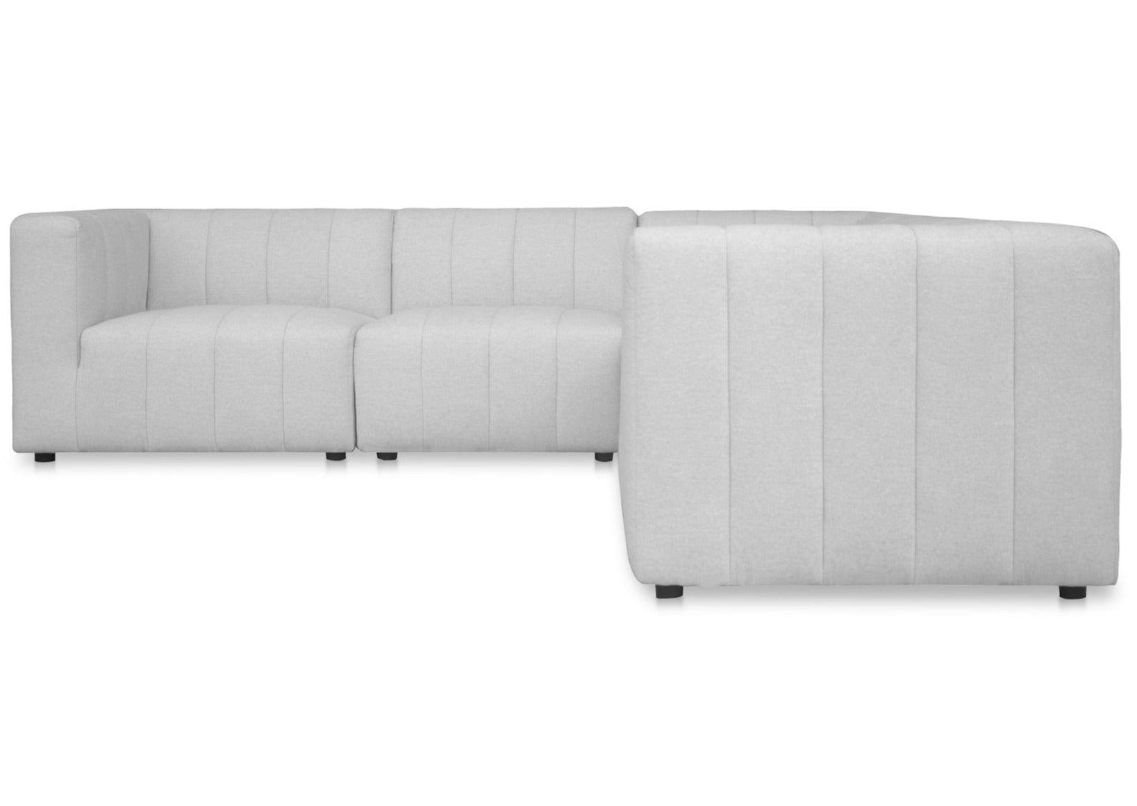 Lyric Classic Light Grey 5-piece L-Shaped Modular Sectioanl Sofa Modular Sofas LOOMLAN By Moe's Home