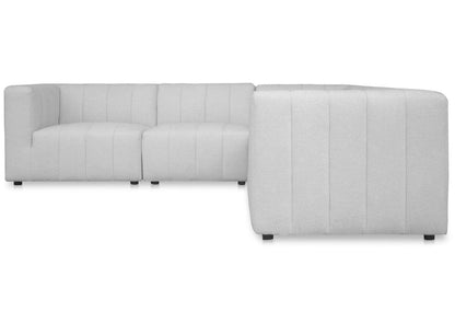 Lyric Classic Light Grey 5-piece L-Shaped Modular Sectioanl Sofa Modular Sofas LOOMLAN By Moe's Home