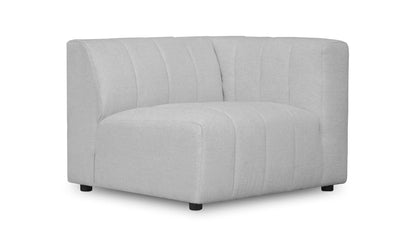 Lyric Light Grey Reversible Modular Sectional Sofa With Ottoman 4 PC Set Modular Sofas LOOMLAN By Moe's Home