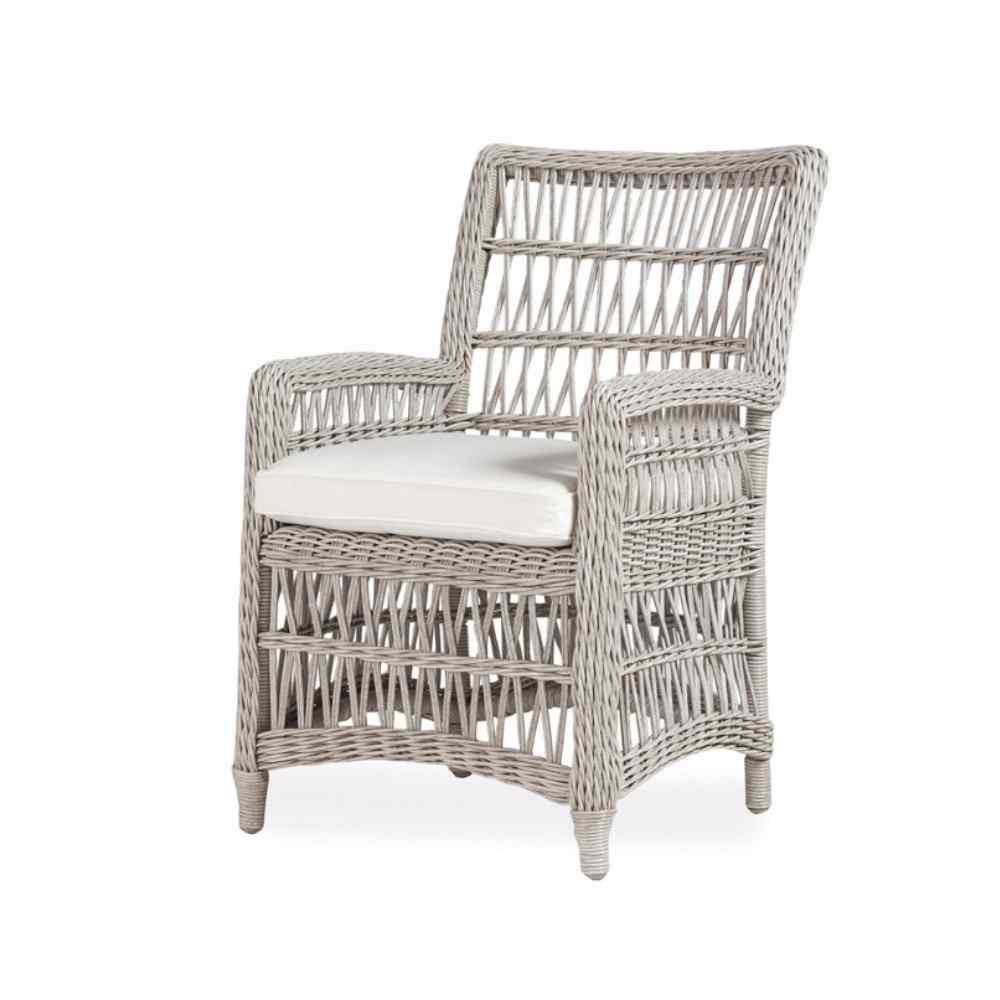 Mackinac Patio Dining Armchair With Sunbrella Cushion Outdoor Dining Chairs LOOMLAN By Lloyd Flanders