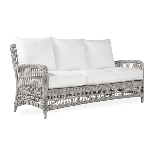 Mackinac Wicker Outdoor All Weather Wicker Sofa With Cushions Outdoor Sofas & Loveseats LOOMLAN By Lloyd Flanders