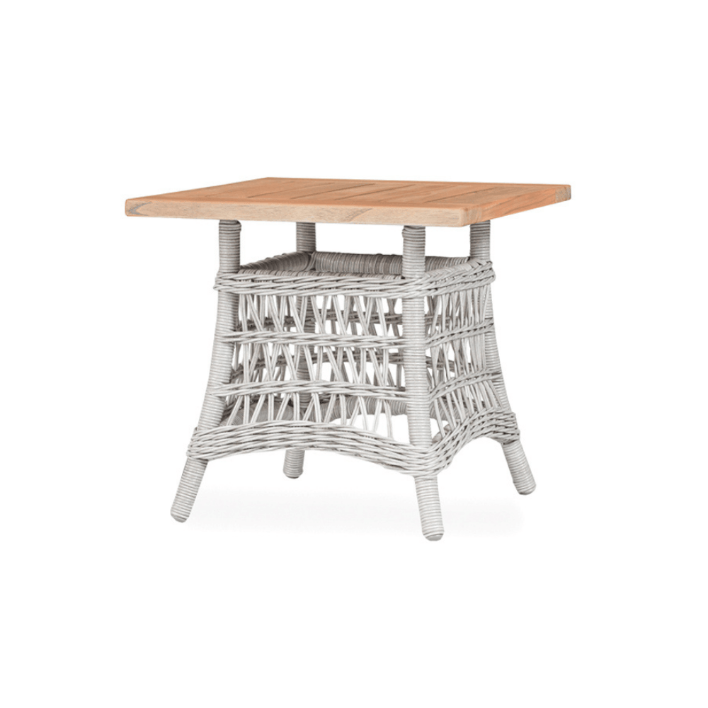 Mackinac Wicker Patio Loveseat Swivel Chair and Table Set Outdoor Lounge Sets LOOMLAN By Lloyd Flanders