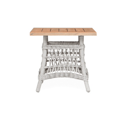 Mackinac Wicker Patio Loveseat Swivel Chair and Table Set Outdoor Lounge Sets LOOMLAN By Lloyd Flanders