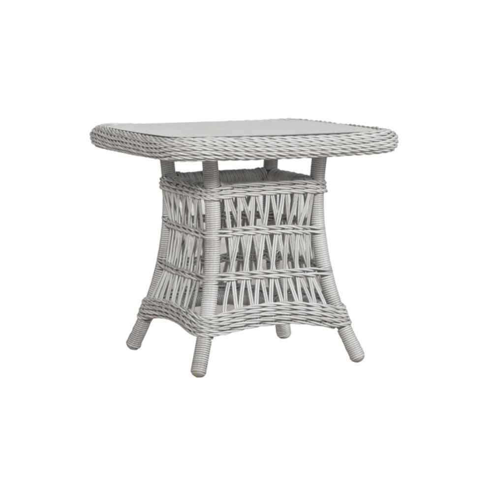 Mackinac Wicker Square End Table Lloyd Flanders Outdoor Side Tables LOOMLAN By Lloyd Flanders