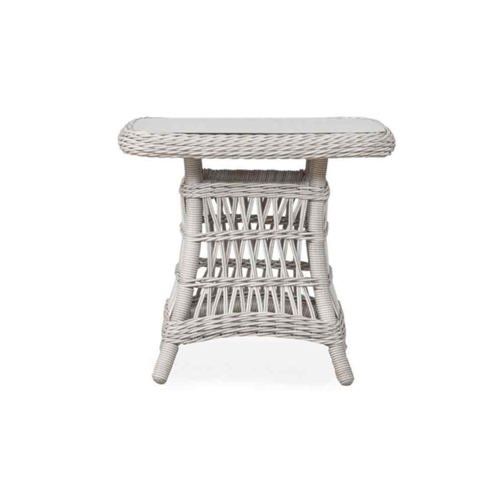 Mackinac Wicker Square End Table Lloyd Flanders Outdoor Side Tables LOOMLAN By Lloyd Flanders