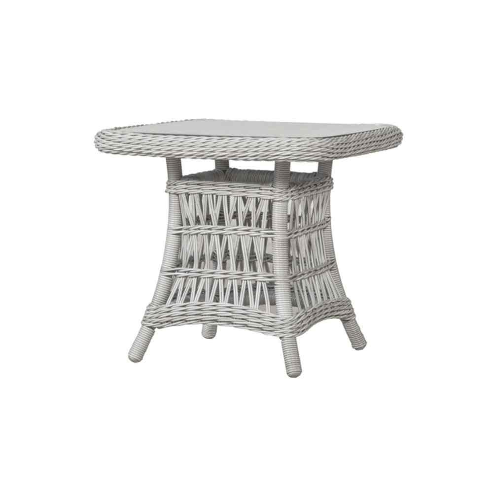 Mackinac Wicker Square End Table Lloyd Flanders Outdoor Side Tables LOOMLAN By Lloyd Flanders