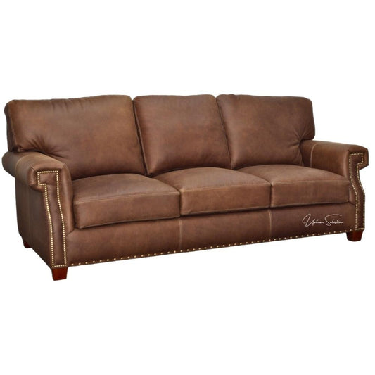 Made In the USA 90" Top Grain Leather Sofa Modern Hartford Sofas & Loveseats LOOMLAN By Uptown Sebastian