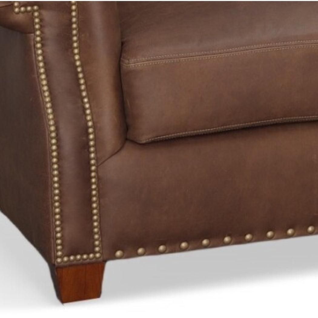 Made In the USA 90" Top Grain Leather Sofa Modern Hartford Sofas & Loveseats LOOMLAN By Uptown Sebastian