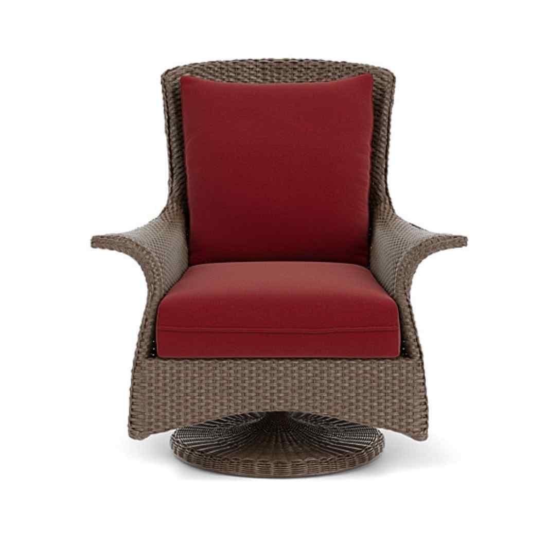 Mandalay Swivel Rocker Lounge Chair Premium Wicker Furniture Outdoor Accent Chairs LOOMLAN By Lloyd Flanders