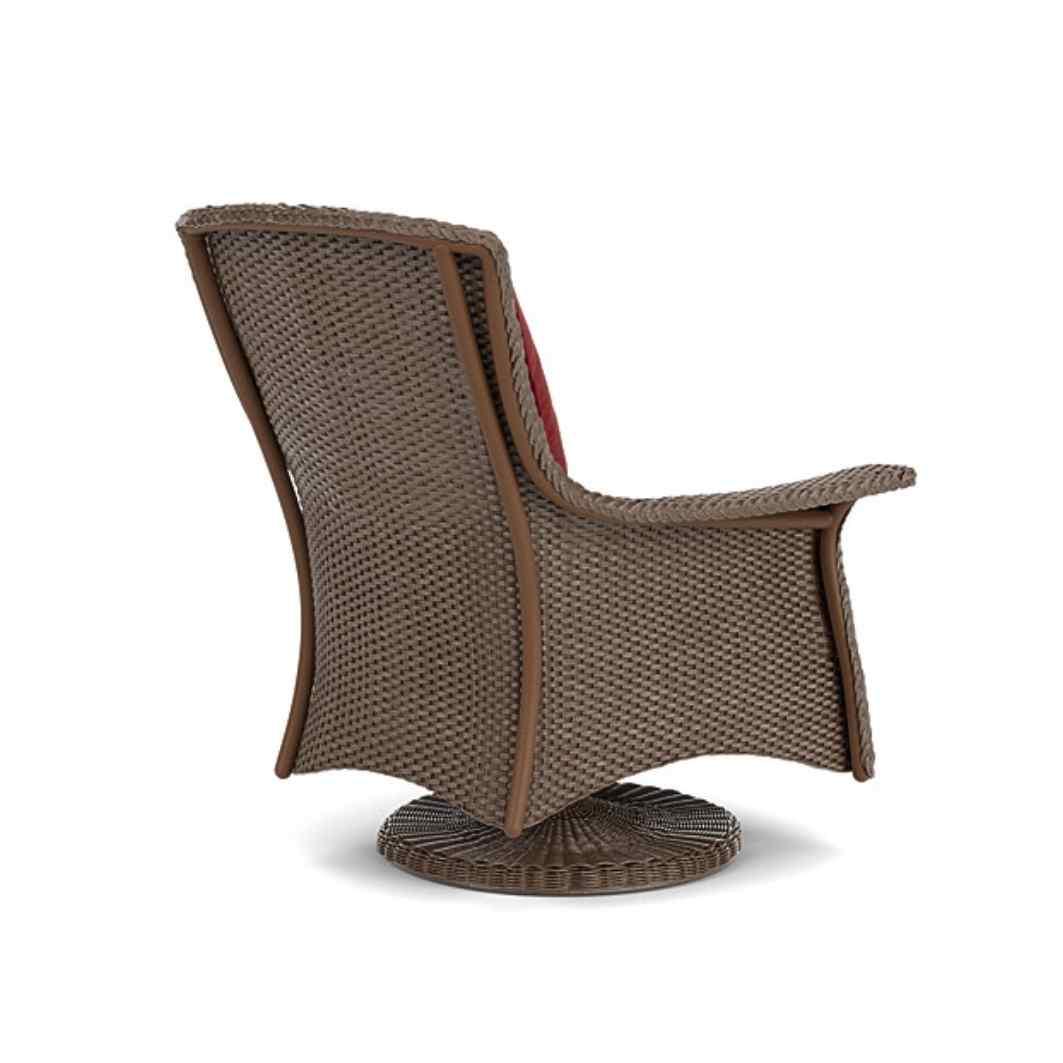 Mandalay Swivel Rocker Lounge Chair Premium Wicker Furniture Outdoor Accent Chairs LOOMLAN By Lloyd Flanders