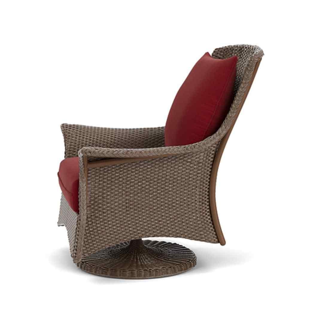 Mandalay Swivel Rocker Lounge Chair Premium Wicker Furniture Outdoor Accent Chairs LOOMLAN By Lloyd Flanders