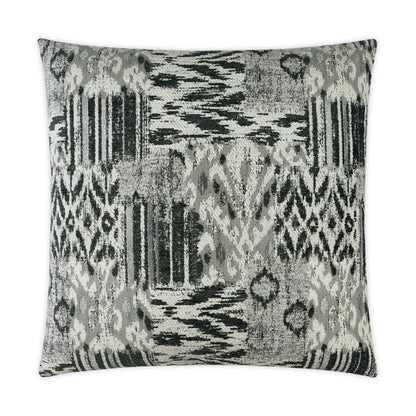 Manfri Zinc Global Grey Large Throw Pillow With Insert Throw Pillows LOOMLAN By D.V. Kap