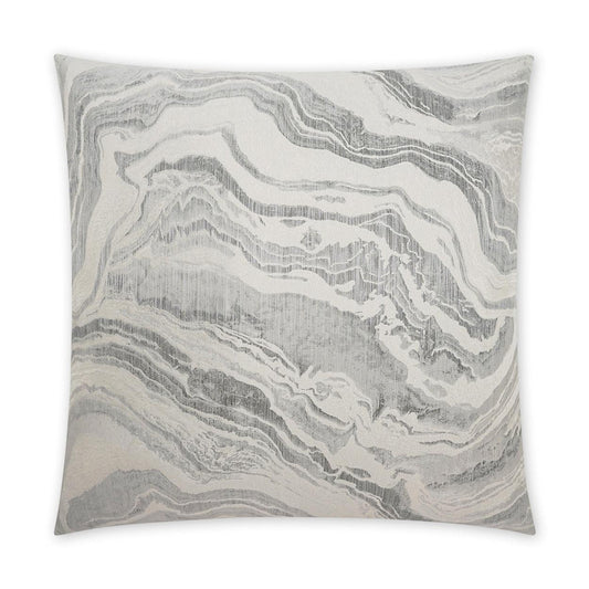 D.V. Kap Manon Granite Abstract Glam Grey Large Throw Pillow