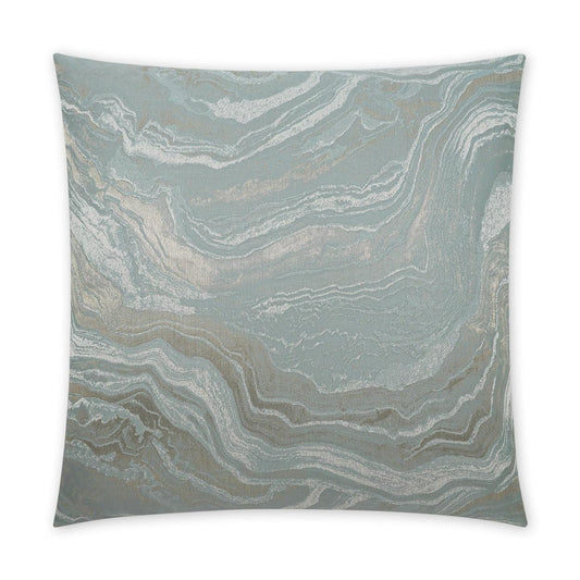 D.V. Kap Manon Pewter Abstract Glam Mist Large Throw Pillow
