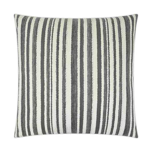 D.V. Kap Marisol Charcoal Stripes Grey Large Throw Pillow Insert