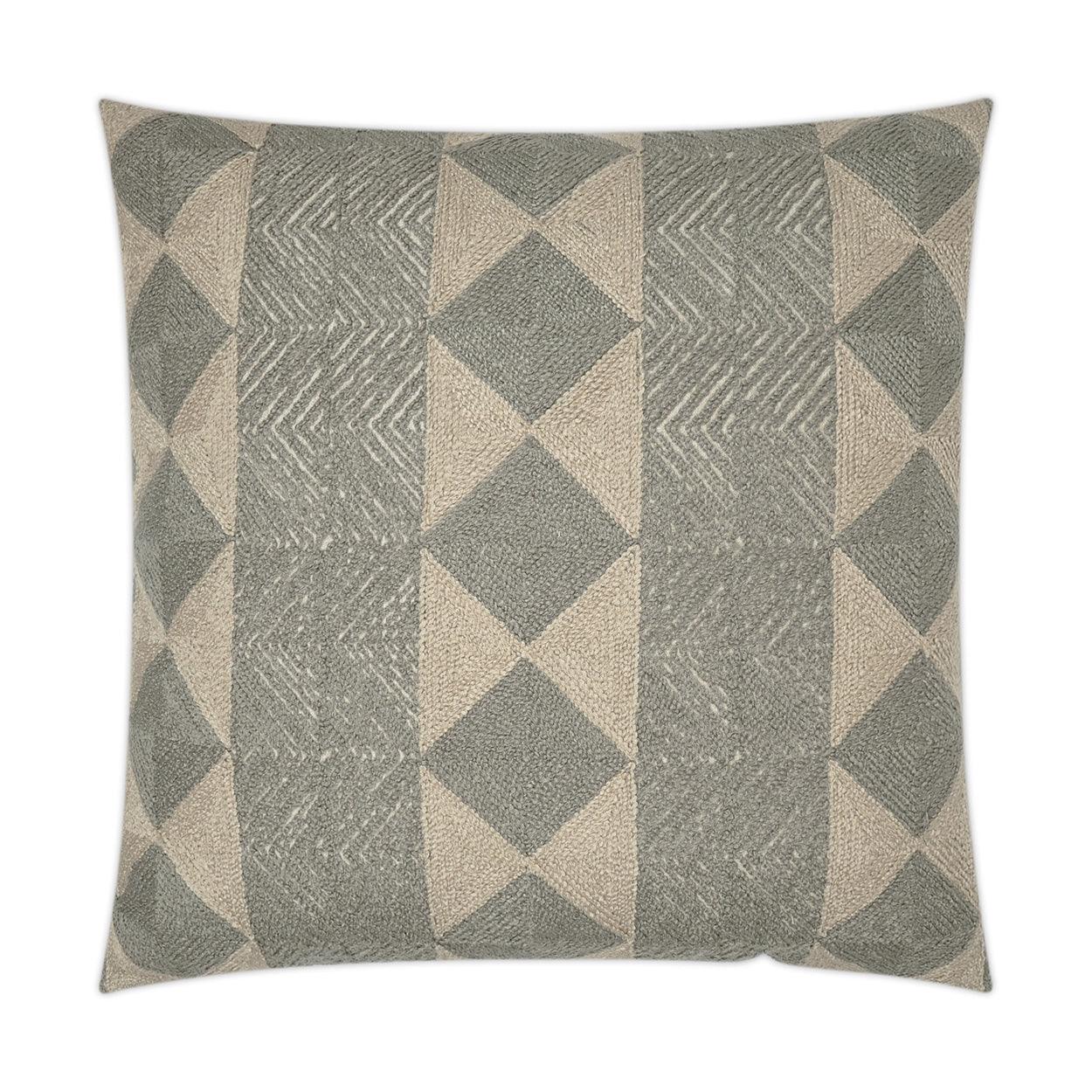 Medley Geometric Tan Taupe Grey Large Throw Pillow With Insert Throw Pillows LOOMLAN By D.V. Kap