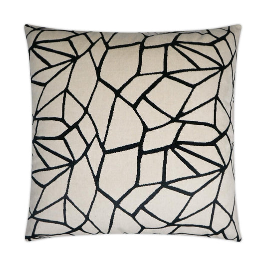 D.V. Kap Melawi Abstract Black Large Throw Pillow Insert
