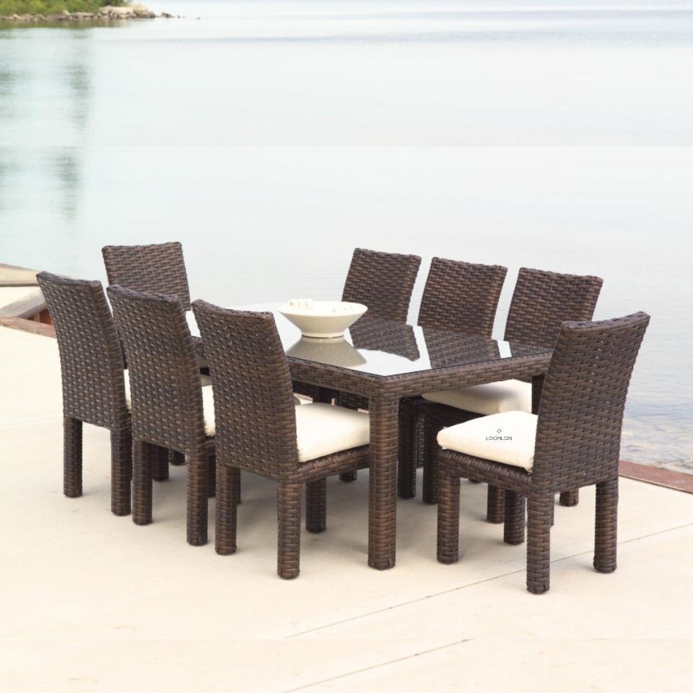 Mesa 72" Rectangular Umbrella Dining Table Outdoor Dining Tables LOOMLAN By Lloyd Flanders