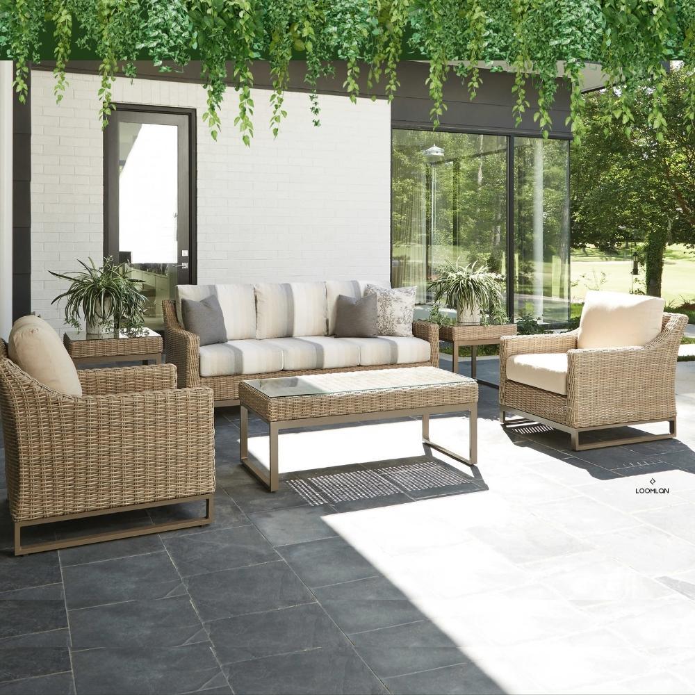 Lloyd Flanders Milan Rectangular Cocktail Table Made USA