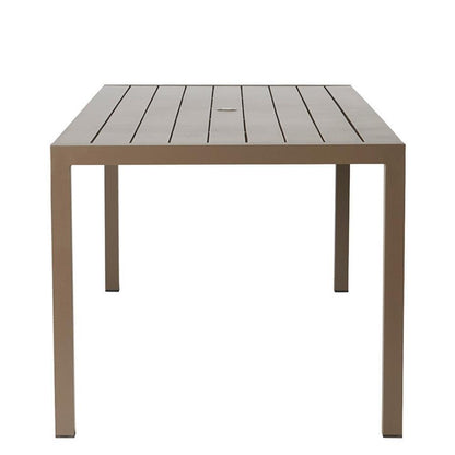 Lloyd Flanders Milan 87" Rectangular Umbrella Dining Table Made USA
