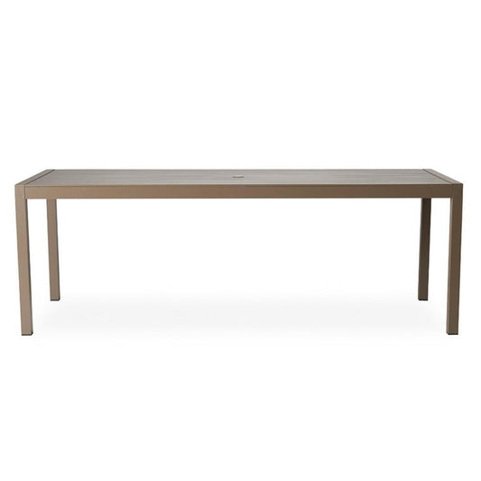 Lloyd Flanders Milan 87" Rectangular Umbrella Dining Table Made USA