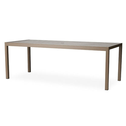 Lloyd Flanders Milan 87" Rectangular Umbrella Dining Table Made USA