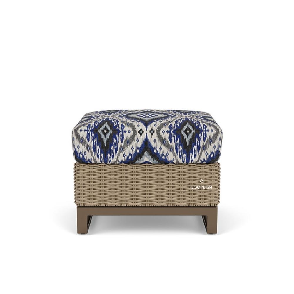 Lloyd Flanders Milan Ottoman Premium Wicker Furniture Made USA