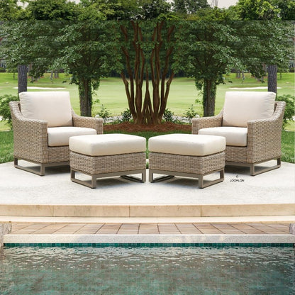Milan Outdoor Sunbrella Replacement Cushions For Ottoman Replacement Cushions LOOMLAN By Lloyd Flanders