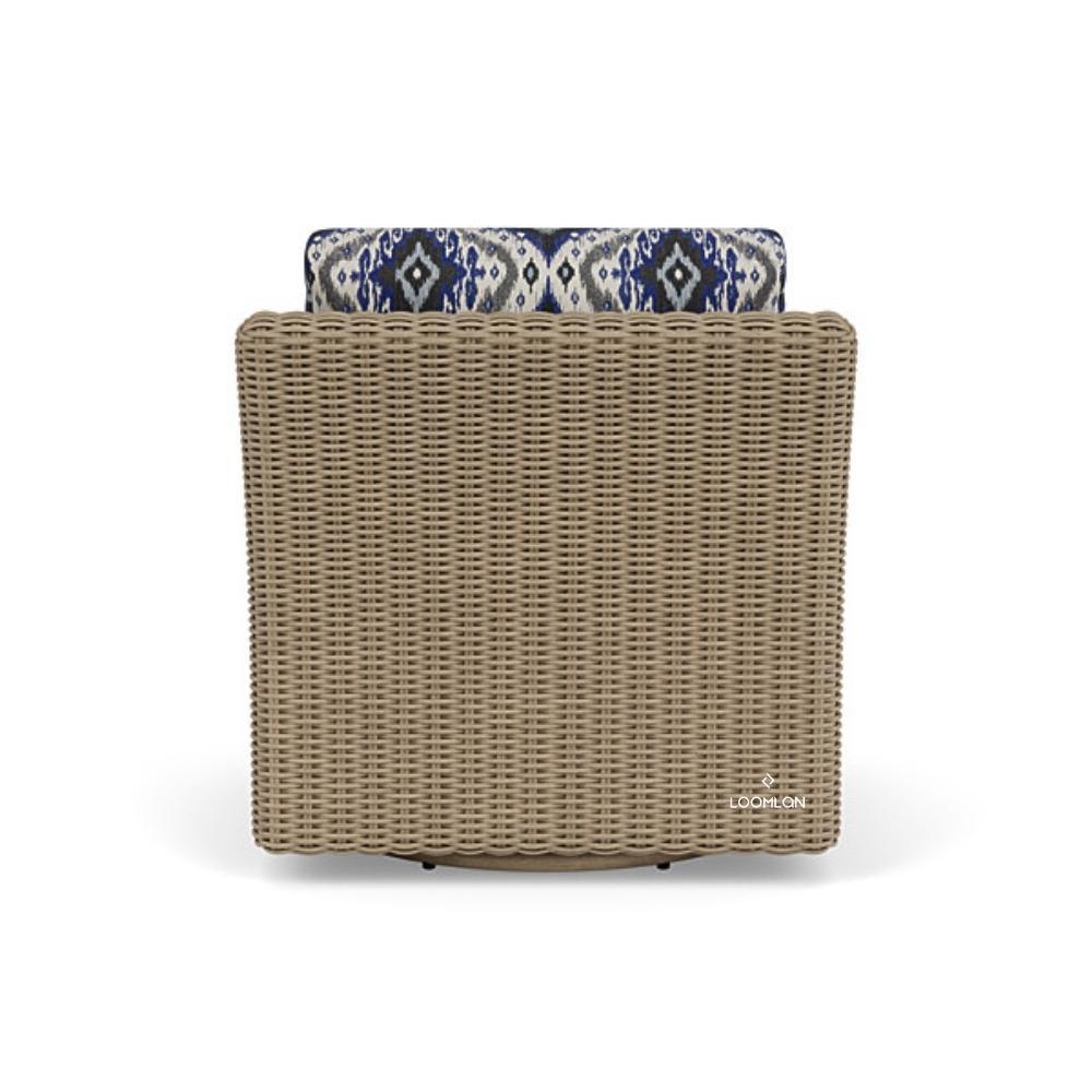 Milan Swivel Glider Lounge Chair Premium Wicker Furniture Made In USA Outdoor Accent Chairs LOOMLAN By Lloyd Flanders