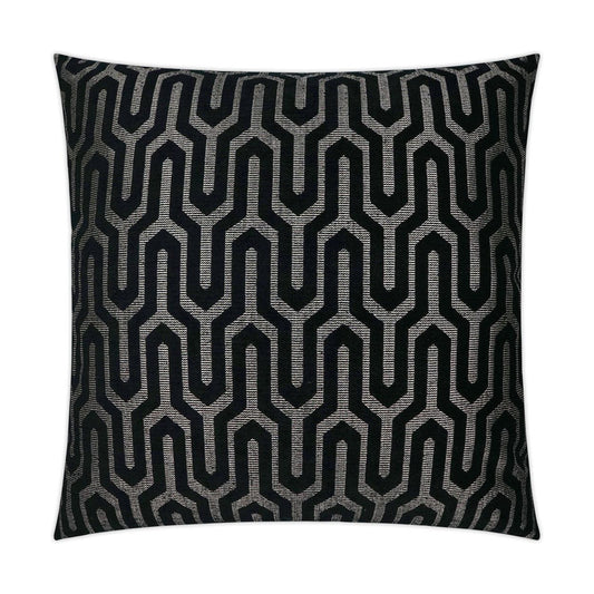 Moda Black Global Black Large Throw Pillow With Insert Throw Pillows LOOMLAN By D.V. Kap