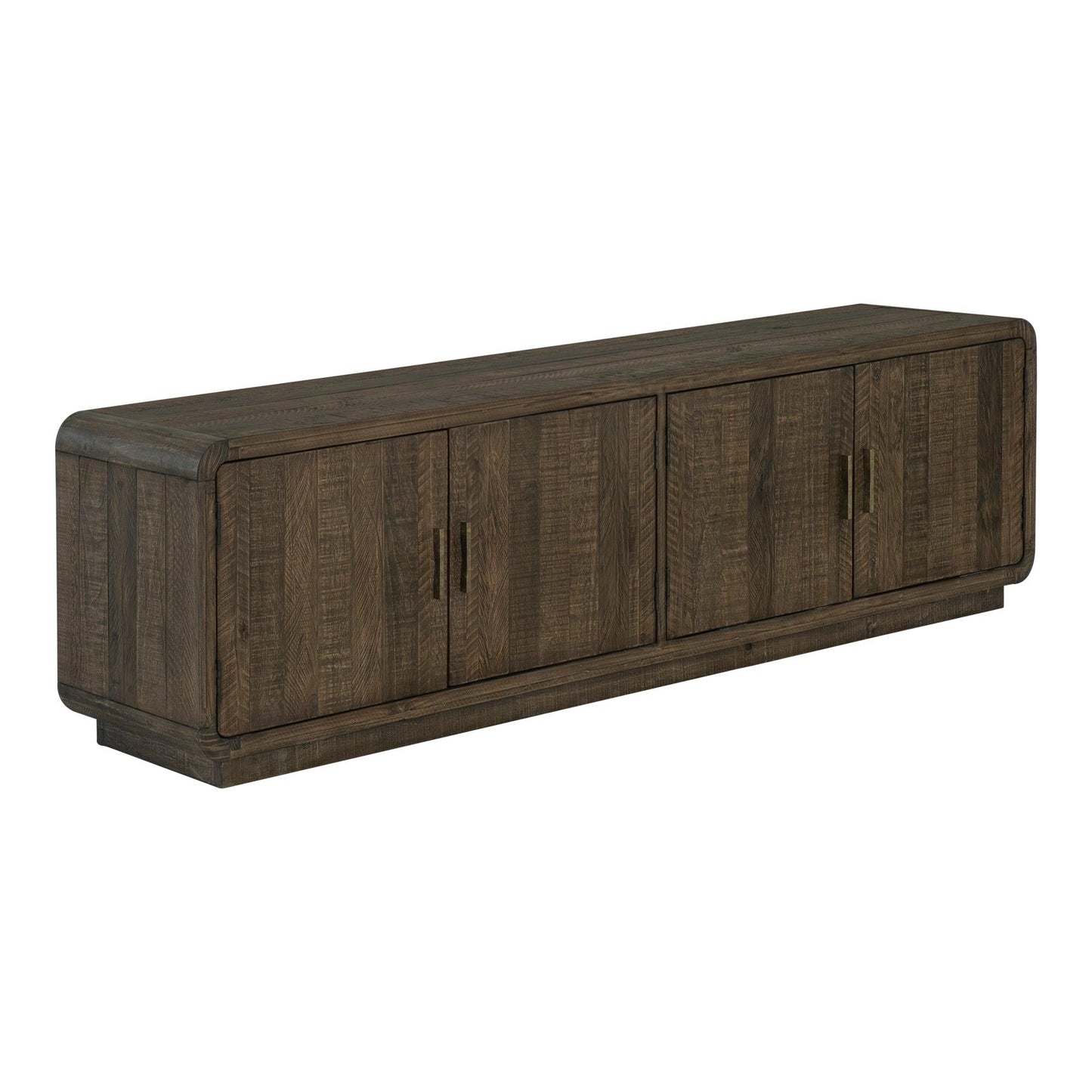 Monterey Rustic Solid Pine Wood Media Sideboard TV Stand TV Stands & Media Centers LOOMLAN By Moe's Home