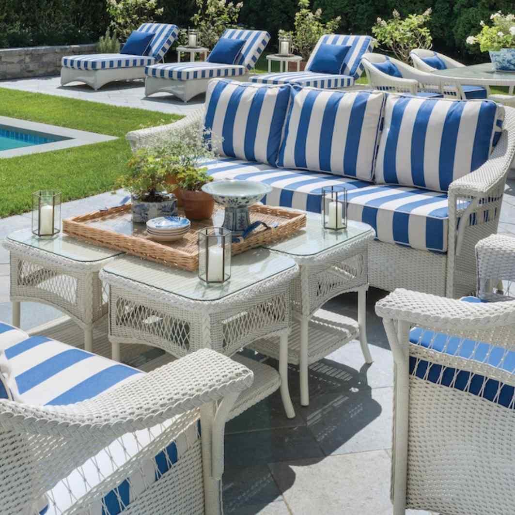 Nantucket Sofa Premium Wicker Furniture Outdoor Sofas & Loveseats LOOMLAN By Lloyd Flanders