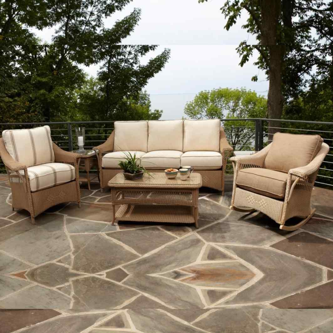 Nantucket Sofa Premium Wicker Furniture Outdoor Sofas & Loveseats LOOMLAN By Lloyd Flanders