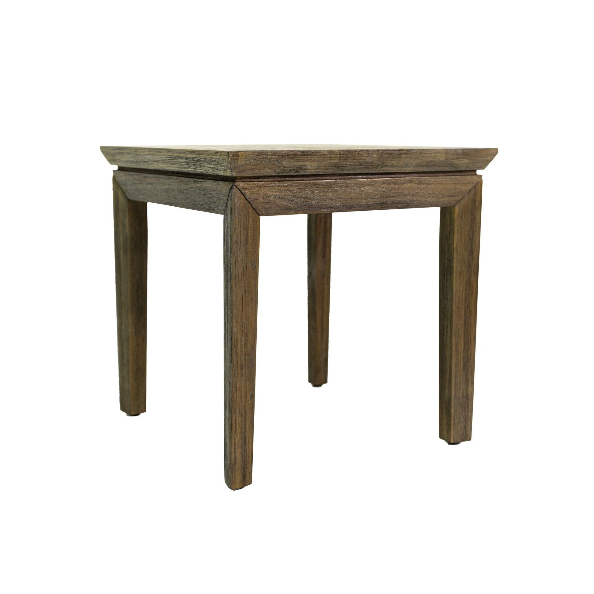 Natural Brown Square Side Table Wood Top With Wood Base Side Tables LOOMLAN By LHIMPORTS