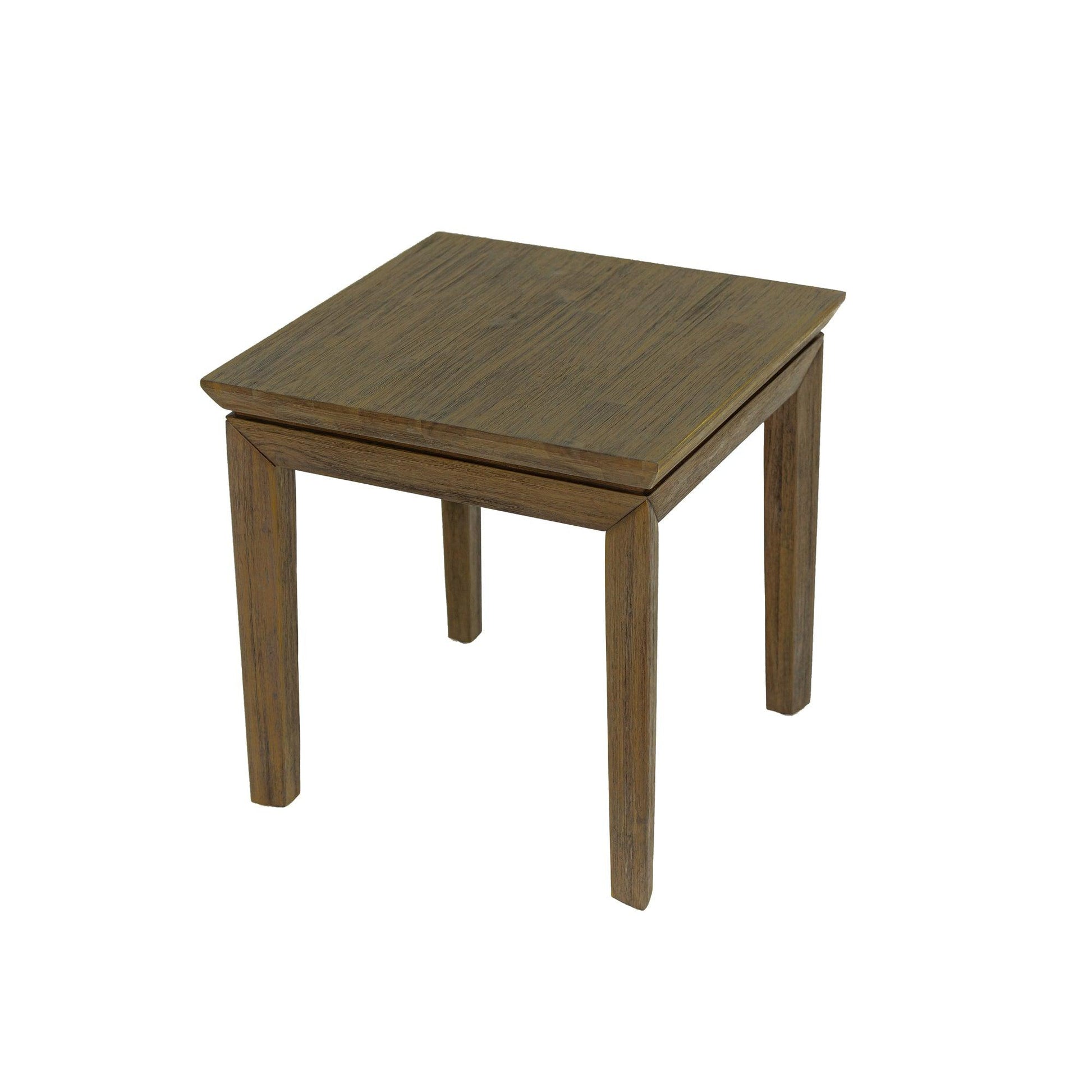 Natural Brown Square Side Table Wood Top With Wood Base Side Tables LOOMLAN By LHIMPORTS