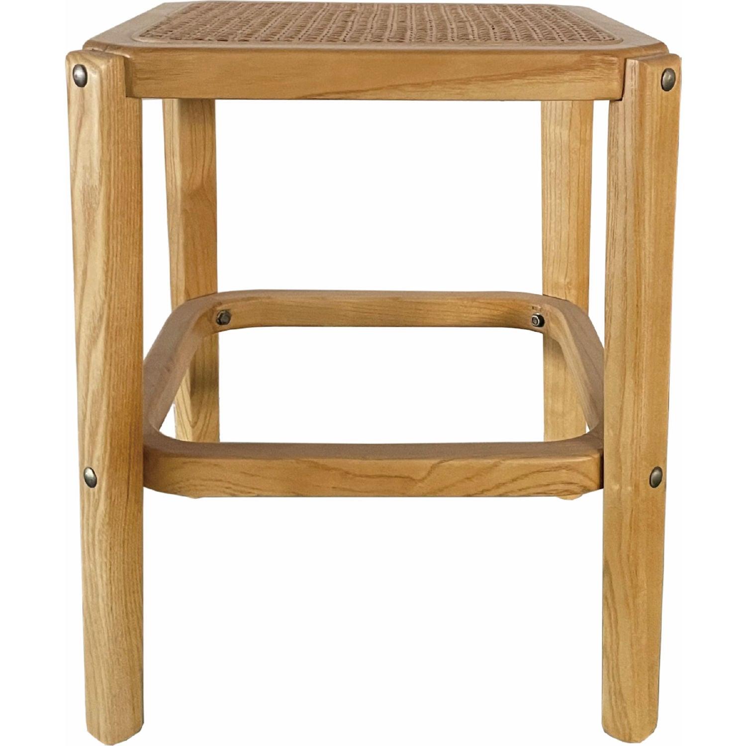 Natural Rattan Seat Coast Stool Natural Dining Chairs LOOMLAN By Moe's Home